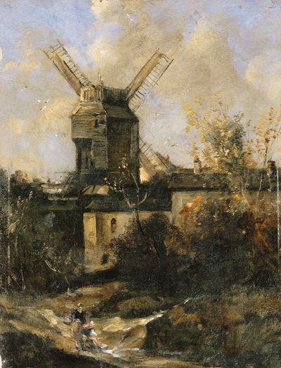 The Moulin de la Galette, Montmartre, 1861 by Antoine Vollon